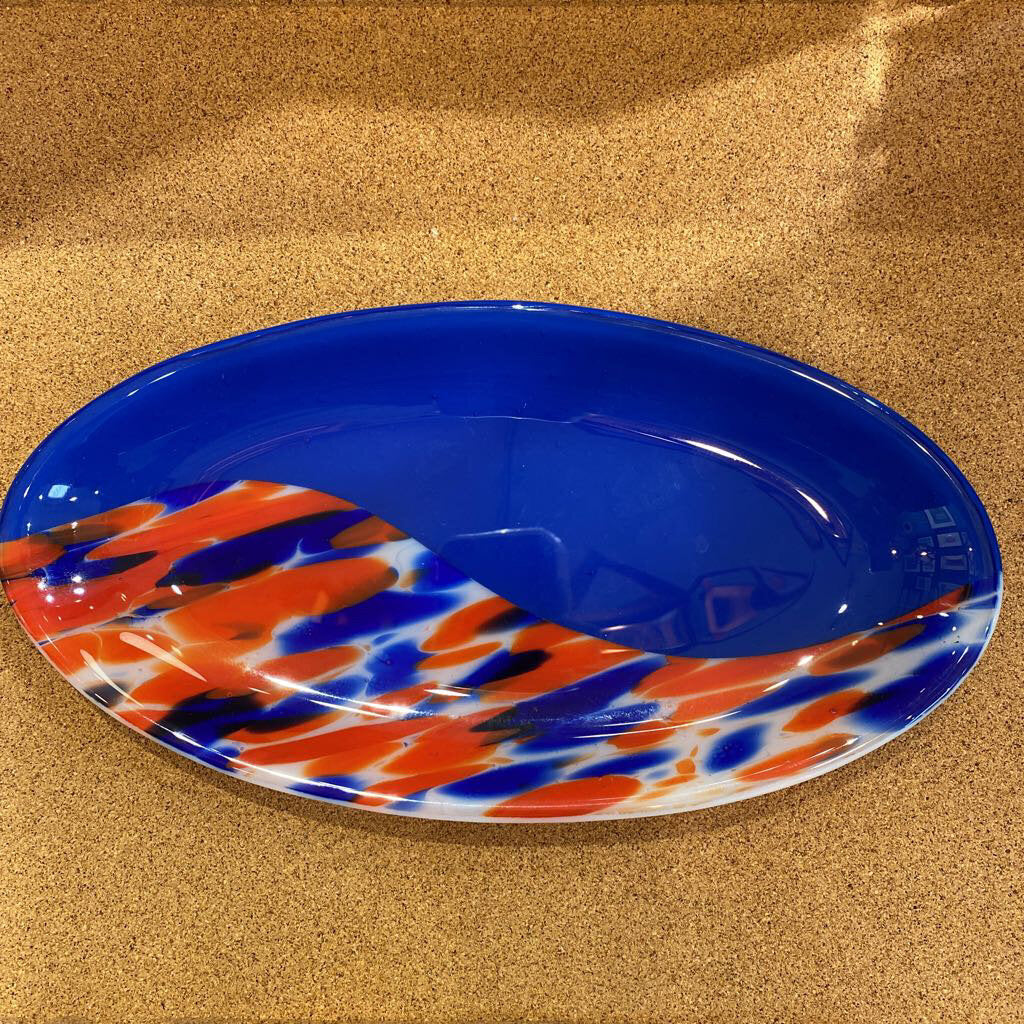 Oval Fused Glass Dish