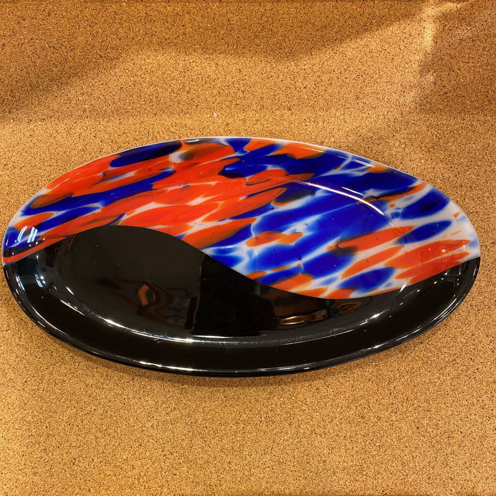 Oval Fused Glass Dish