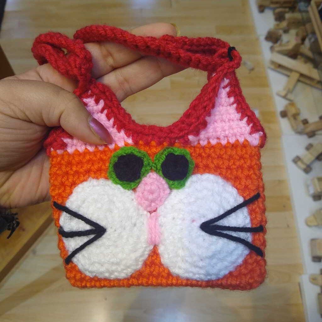 Crochet Cat Purse