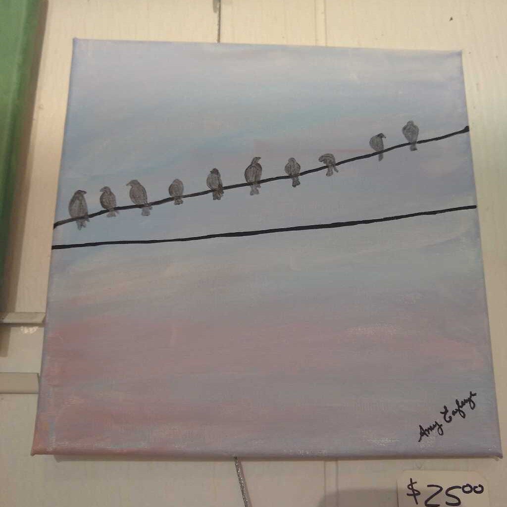 Birds on a Wire canvas