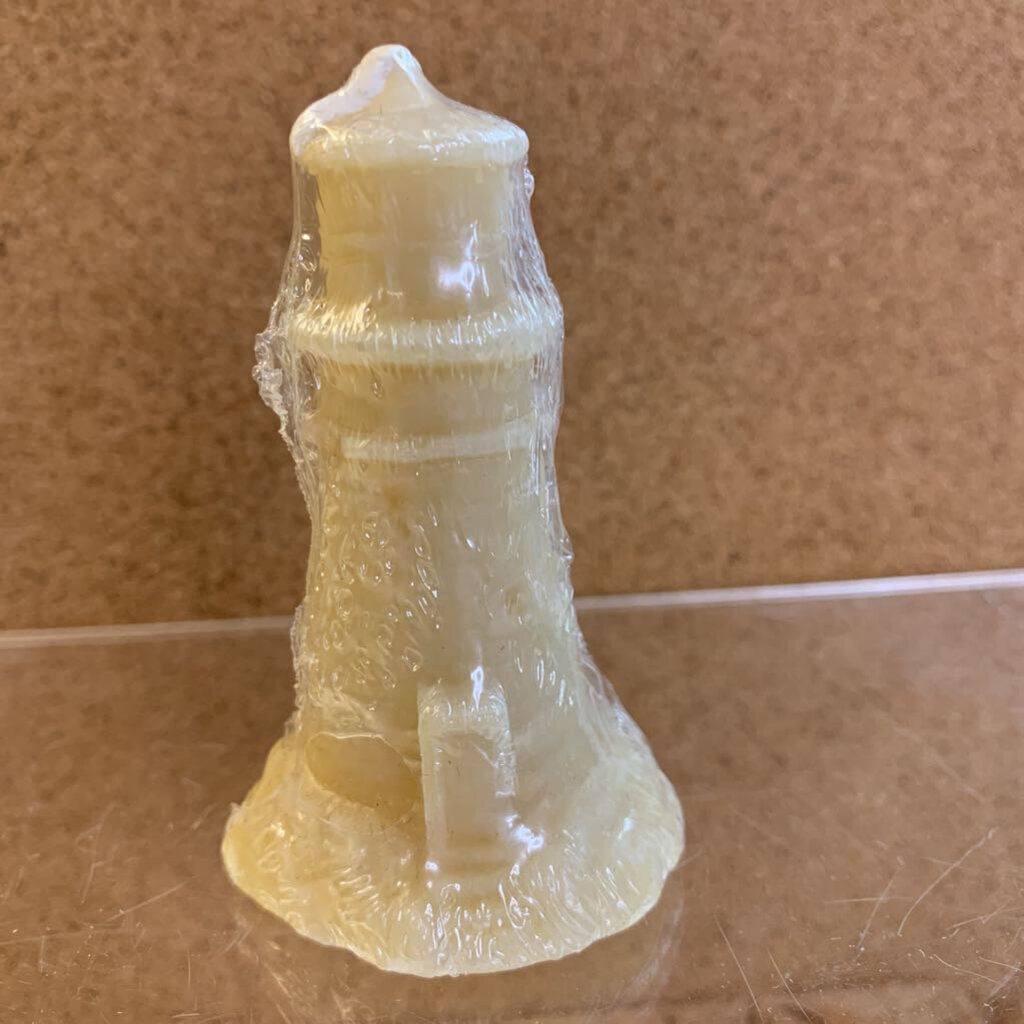 Small Light House Beeswax candle