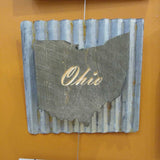 Vintage Tin Ohio Wall Hanging