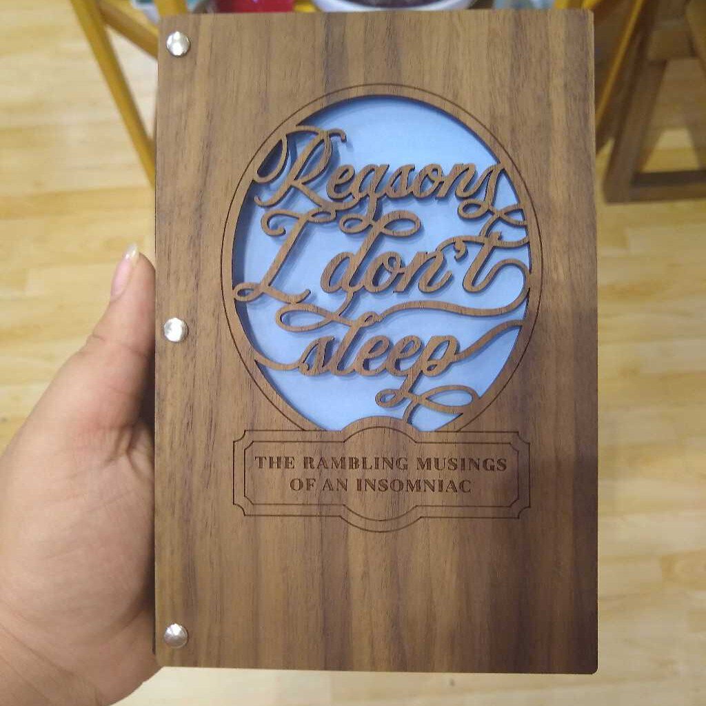 Wooden Journal Reasons I Don't Sleep