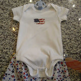 Star onesie set flag decal