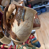 Rusty & Cream Maple Leaf Mug