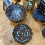 Hand Thrown Ceramic Medium Berry Bowls with Plates