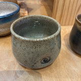 Hand Thrown Ceramic Thumby Cup, Stemless Wine Glass