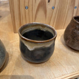 Hand Thrown Ceramic Thumby Cup, Stemless Wine Glass