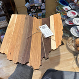 Ohio Shape Striped Cutting/Charcuterie Board