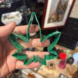 Marijuana Leaf Cookie Cutter (Green, 4")
