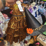 Amer Doll Long Halloween Witch Dress with Witch Hat, Bracelet & Mask