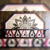 Mandala Coat Rack w/ Pink & Fuscia Accents