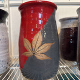 Hand Thrown Ceramic Buckeye Leaf Mug