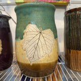 Earth Tone Wine Chiller w/Leaf