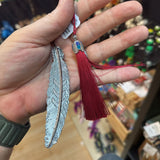 Metal Feather Bookmark W/ Tassel