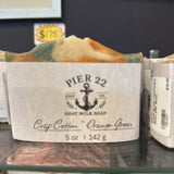 Crisp Cotton Orange-Green Goat Milk Soap