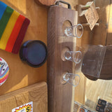 Whiskey Board w 3 Glasses