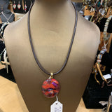 Fused Glass Pendant Necklace