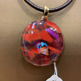 Fused Glass Pendant Necklace