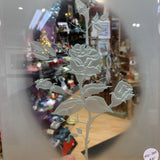 Etched Rose on Stand