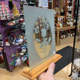 Etched Rose on Stand