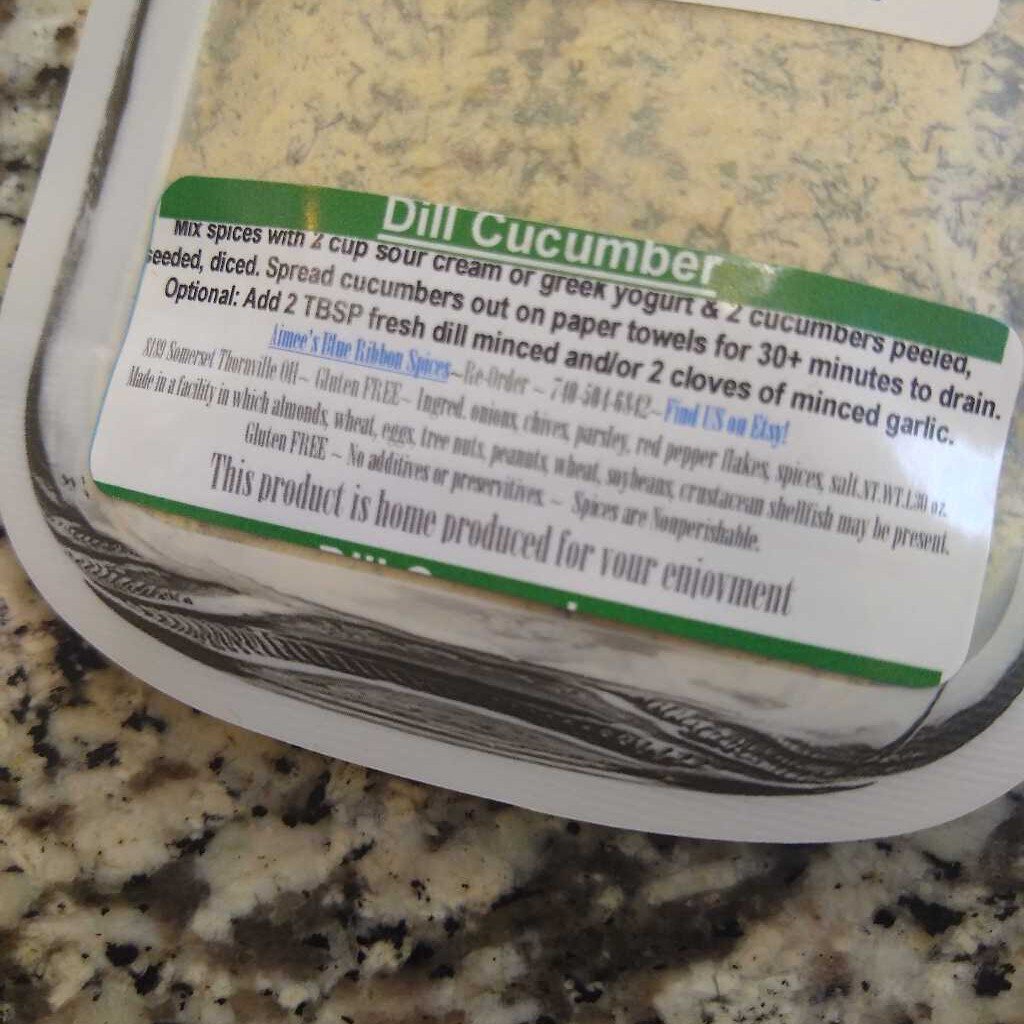 Dilly Cucumber Dip Mix