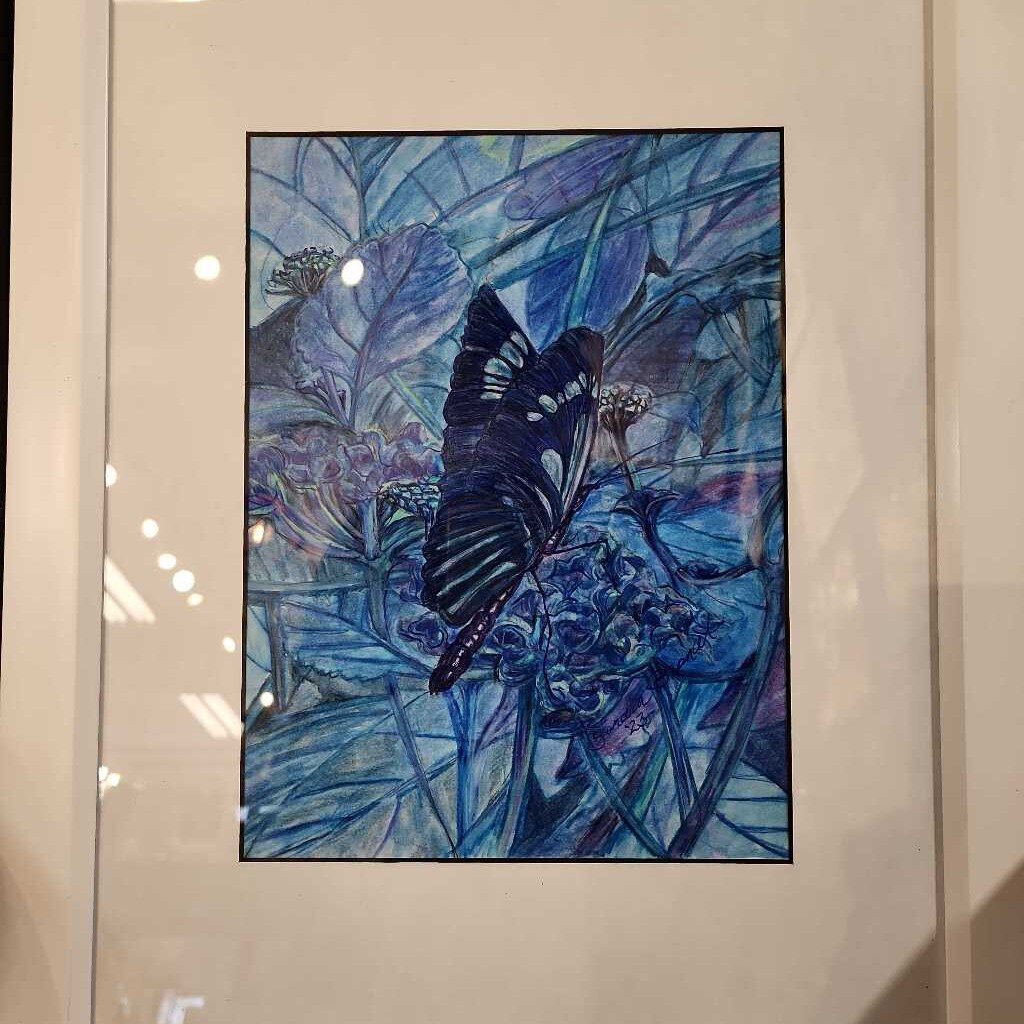 Original Painting - Blue Butterfly