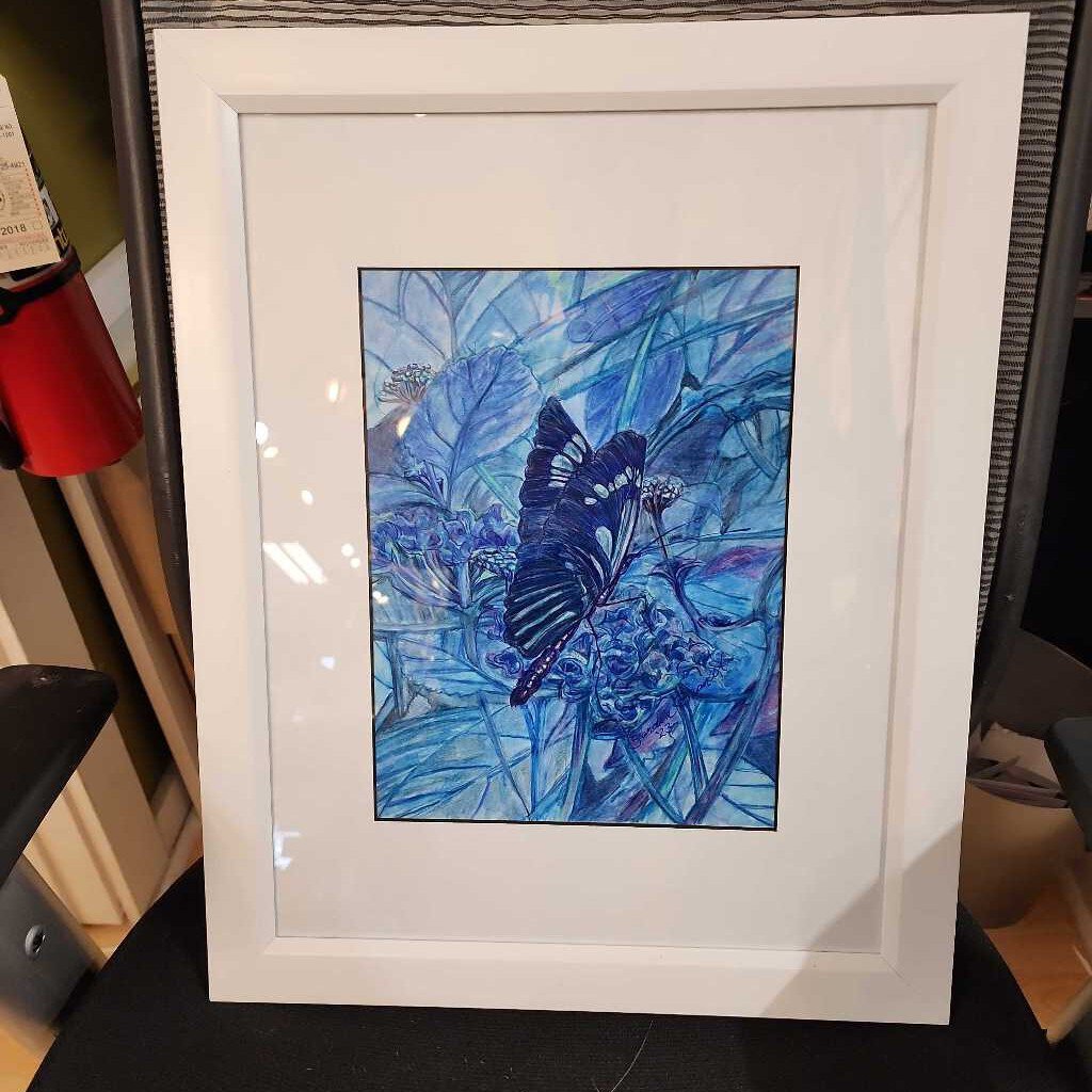 Original Painting - Blue Butterfly
