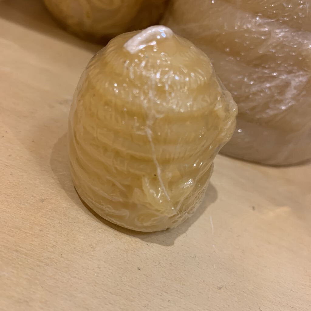 Small Skep Bee Hive beeswax candle