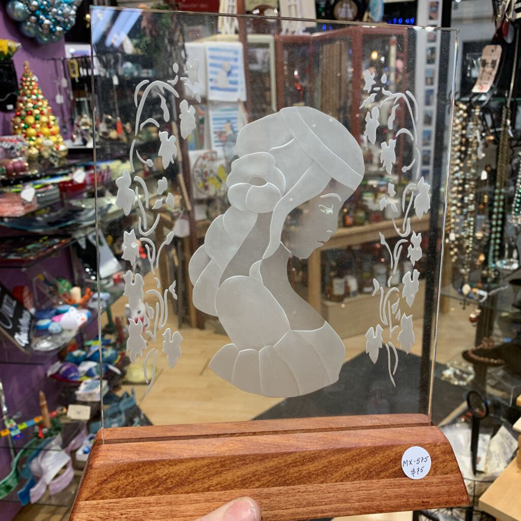 Etched Girl on Stand