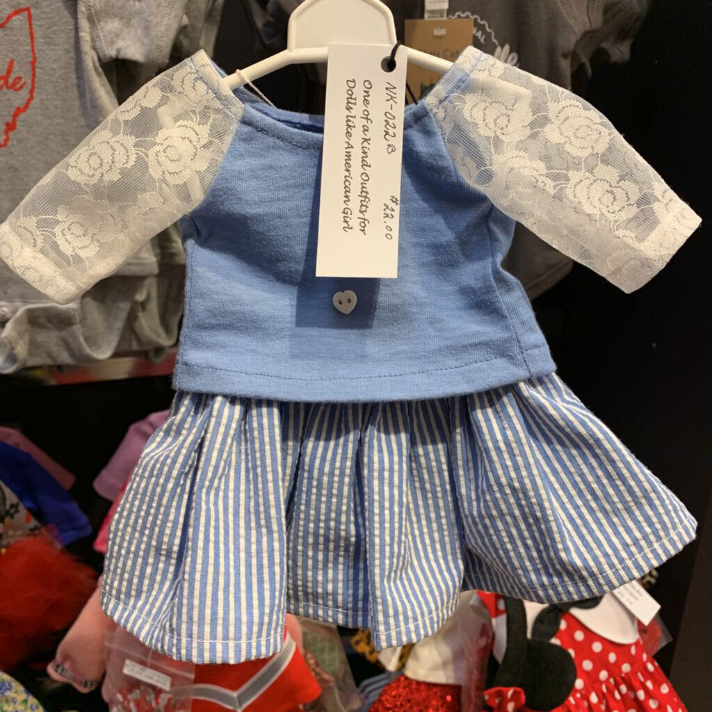 American Doll Blue Stripe Skirt